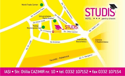 Harta Hotel Pentru Tineret StudisIasi